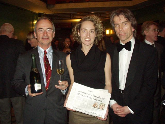 President Champagne House Bollinger Ghislain de Montgolfier  and James Bond Gunnar Schäfer with  Anette from Arvid Nordquist