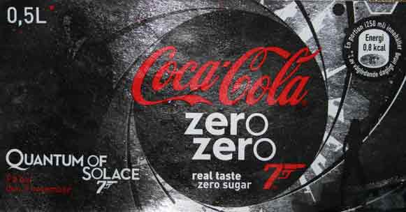 It seems that Daniel Craig aka James Bond may be switching from his favourite vodka martini (shaken, not stirred) to a new non-alcoholic beverage . Coca-Cola Great Britain has clinched a marketing deal with Sony Entertainment to link Coca-Cola Zero with the suave superspy’s latest cinematic adventure, 'Quantum of Solace', due to be released in the UK on 31 October.  