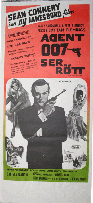 Agent 007 ser rött. Orginal Poster