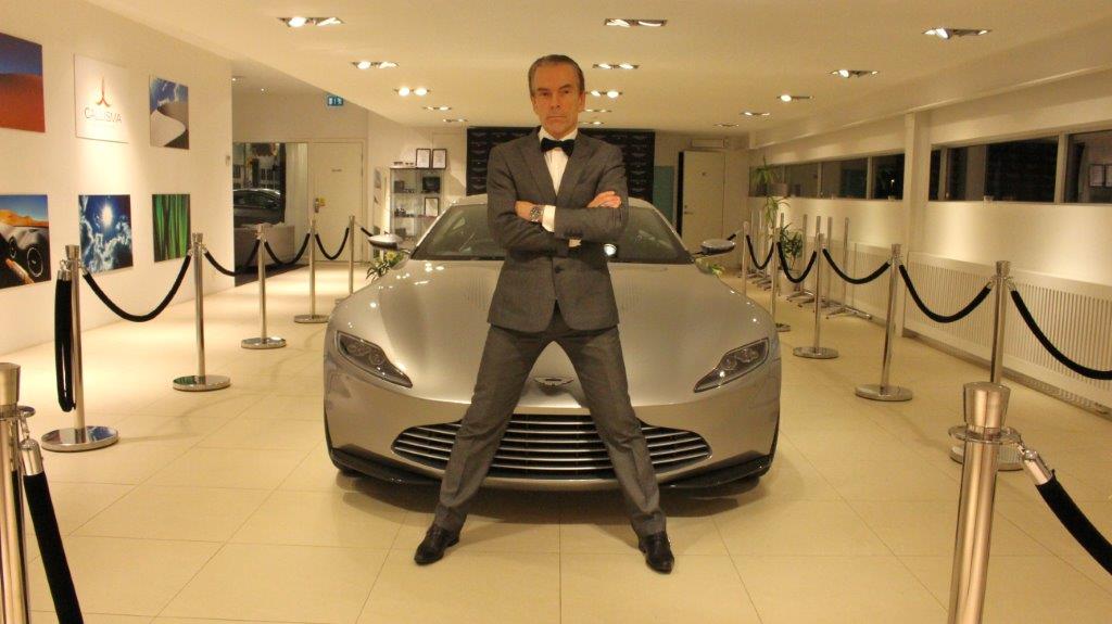 James Bond Gunnar Schfer with the Aston Martin DB10 Spectre same as Daniel Craig was drivning in Bond 24 SPECTRE