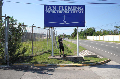 Mr James Bond at the Ian Fleming International Airport