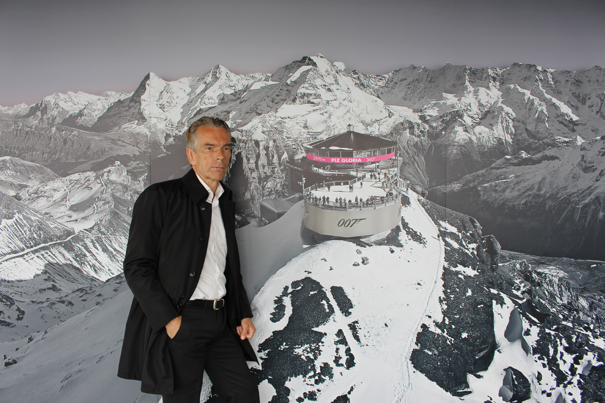 James Bond Gunnar Schäfer founder of The James Bond 007 Museum in Nybro Sweden vist Piz Gloria Schilthorn 20/6-2016
